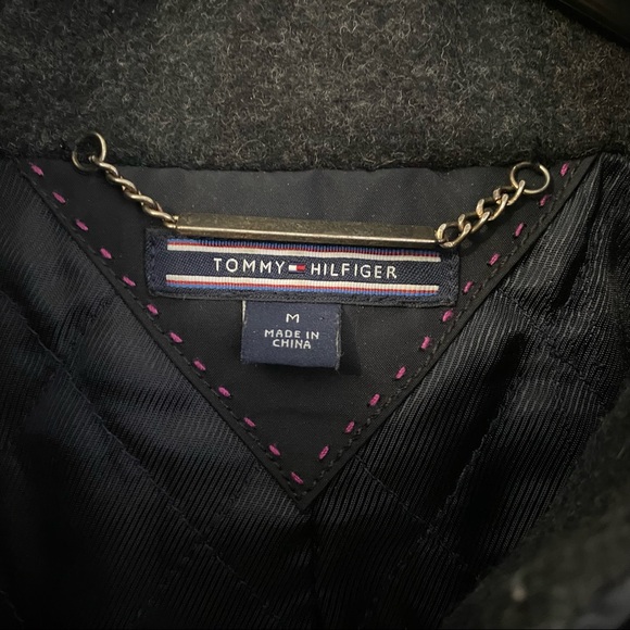 Tommy Hilfiger Women’s Blue Gray Jacket With Removable Bottom Half Size Medium - Picture 9 of 15